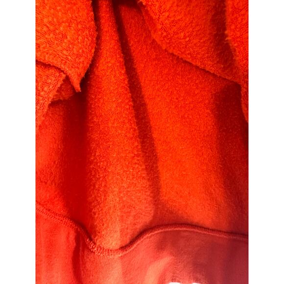 Talbots Roll Neck Pullover Fleece Cotton Blend Orange Cozy Warm Sweater Medium - Picture 6 of 6